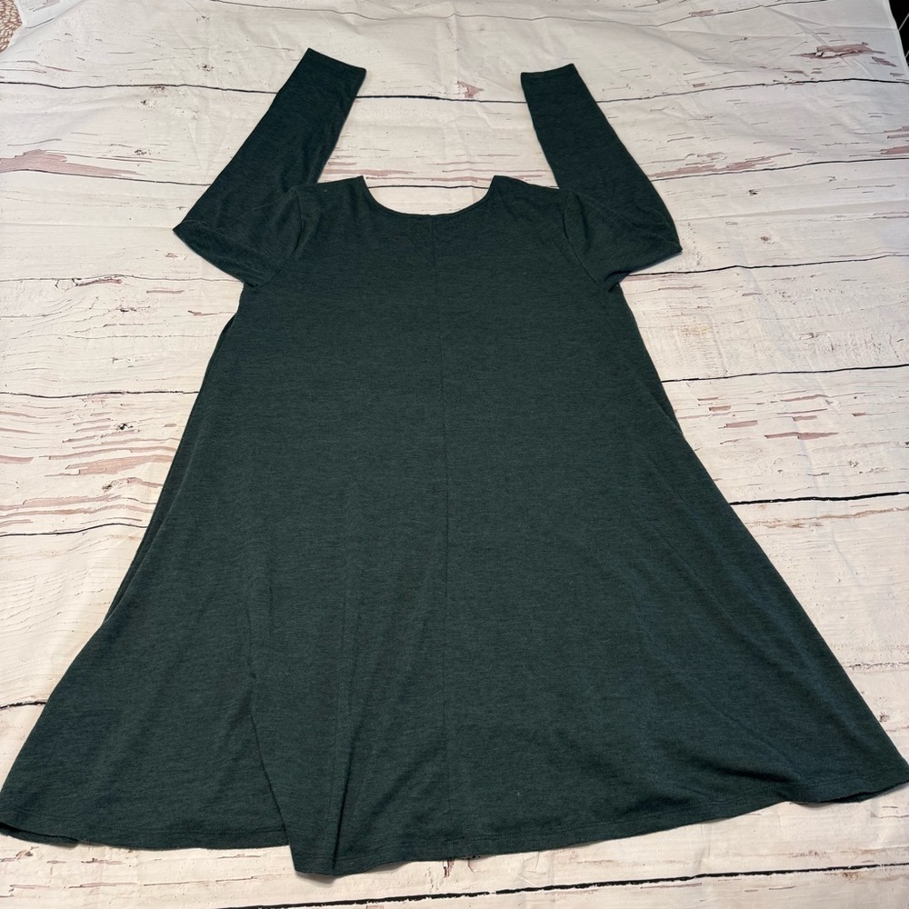 ✨ Old Navy Long Sleeve Swing Dress – Size XL – Dark Green ✨ - Picture 6 of 7